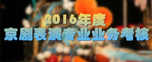 中美无码操逼视频免费看国家京剧院2016年度京剧表演专业业务考...